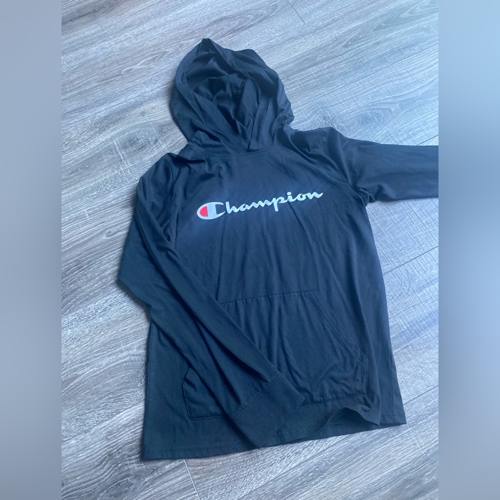 Youth XL Lightweight black Champion hoodie